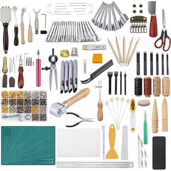 Leather Craft Tools Kit, Leather Working Tools Leather Craft Stamping Tool - Picture 7 of 7
